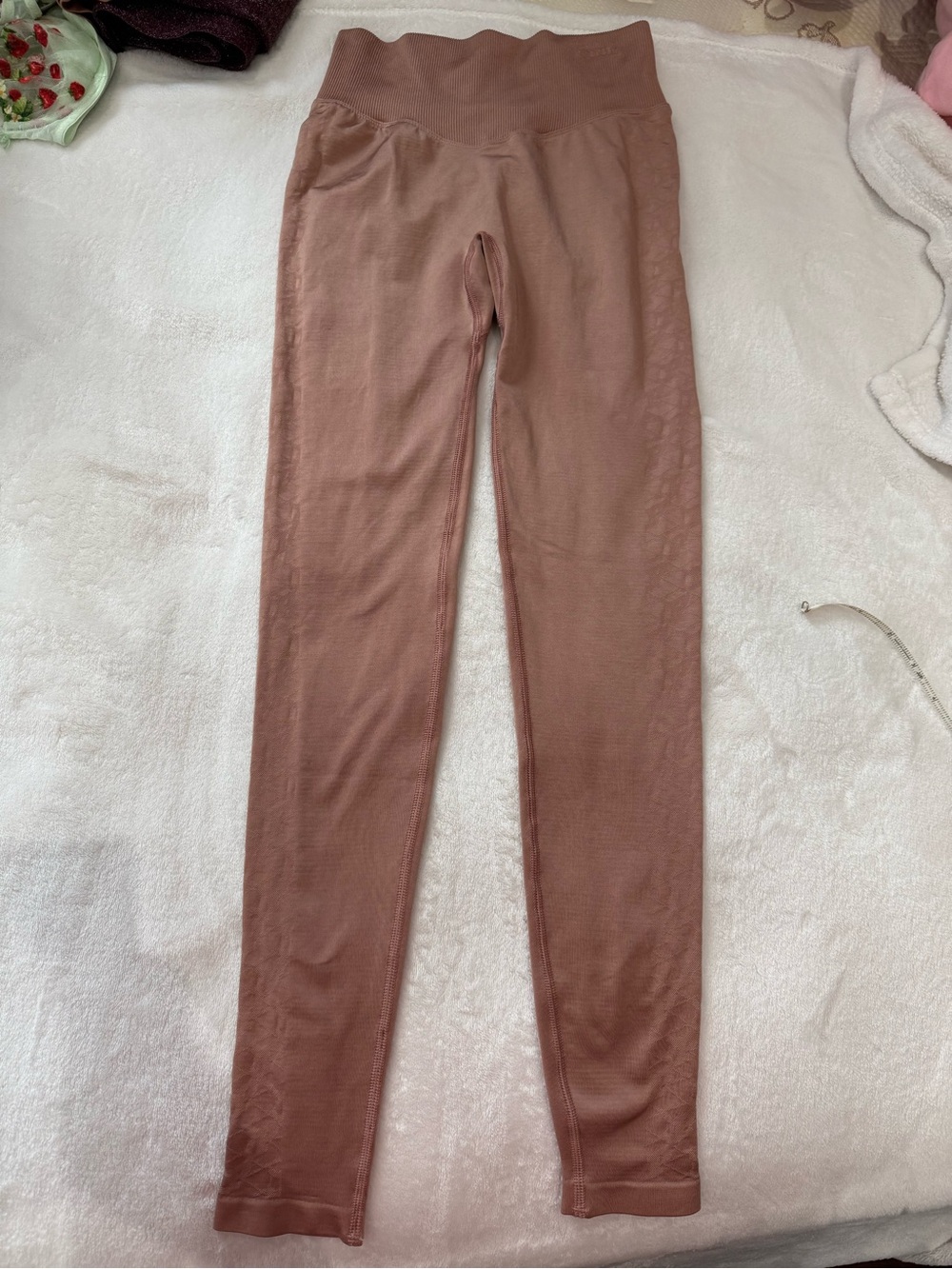 Victoria's Secret PINK High-Rise Ribbed Leggings in Dusty Mauve